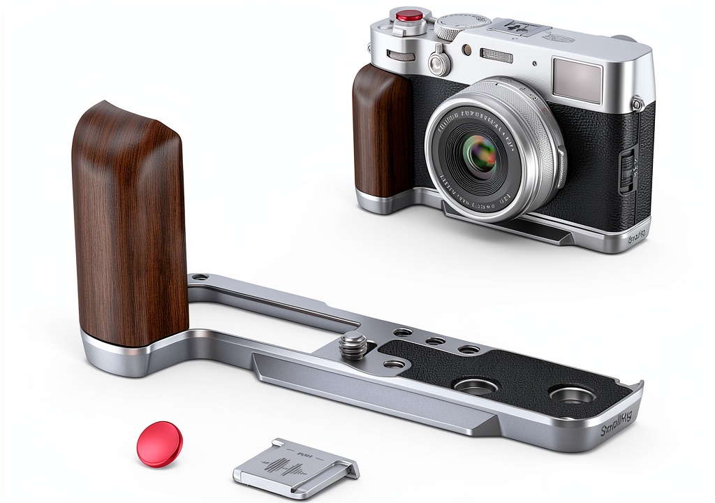 Fujifilm X100VI camera with SmallRig L-shaped grip