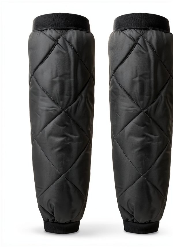 Cycling Knee Warmers Black Unisex-7