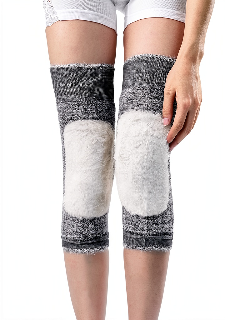 Gray cycling leg warmers for women