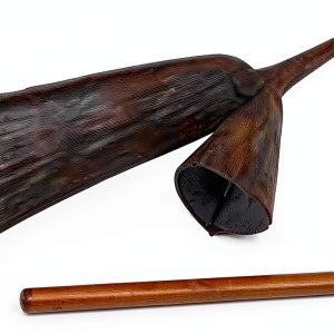 African Agogo Bells Brass Brown Musical Instruments-0