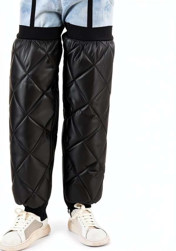Cycling Knee Warmers Black Unisex-5