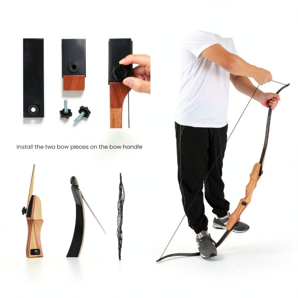 Recurve Bow Motion Zeus Yellow Wood 30LB-4