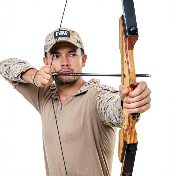 Recurve Bow Motion Zeus 50lb Yellow Wood-5