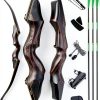 Deerseeker Outdoor Recurve Bow 30lb Right Hand Black Fiberglass-0