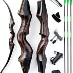 Deerseeker Outdoor Recurve Bow 30lb Right Hand Black Fiberglass-0