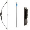 Reverse Bow 30lb Black Nylon Recurve Set by Catch Hunt-1