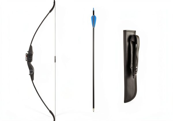 Reverse Bow 30lb Black Nylon Recurve Set by Catch Hunt-1