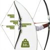 Recurve Bow GLURAK 166025 60LB Right Hand Gray Wood-2