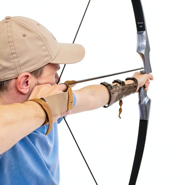 Recurve Bow GLURAK 166025 60LB Right Hand Gray Wood-6