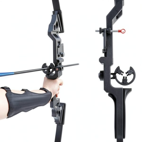 SERfawnCH Recurve Bow 51in Black Aluminum Carbon Fiber 35lb Draw-4
