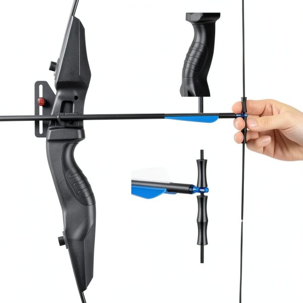 Reverse Bow 30lb Black Nylon Recurve Set by Catch Hunt-2