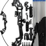 SERfawnCH Recurve Bow 51in Black Aluminum Carbon Fiber 35lb Draw-0