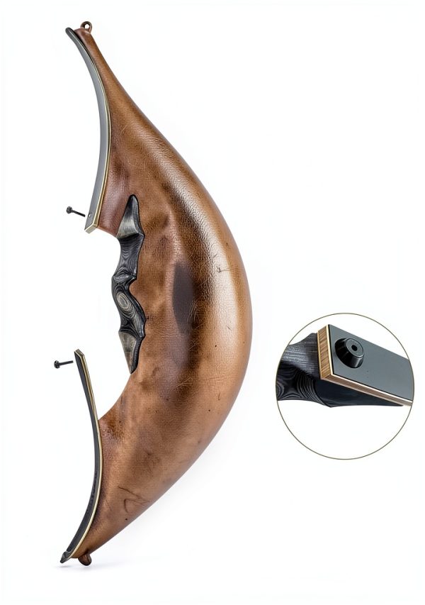 Recurve Bow GLURAK 166025 60LB Right Hand Gray Wood-1