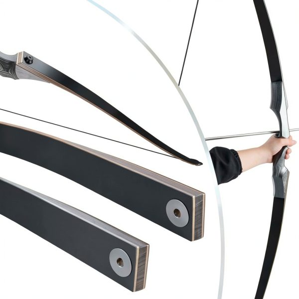 Recurve Bow GLURAK 166025 60LB Right Hand Gray Wood-8
